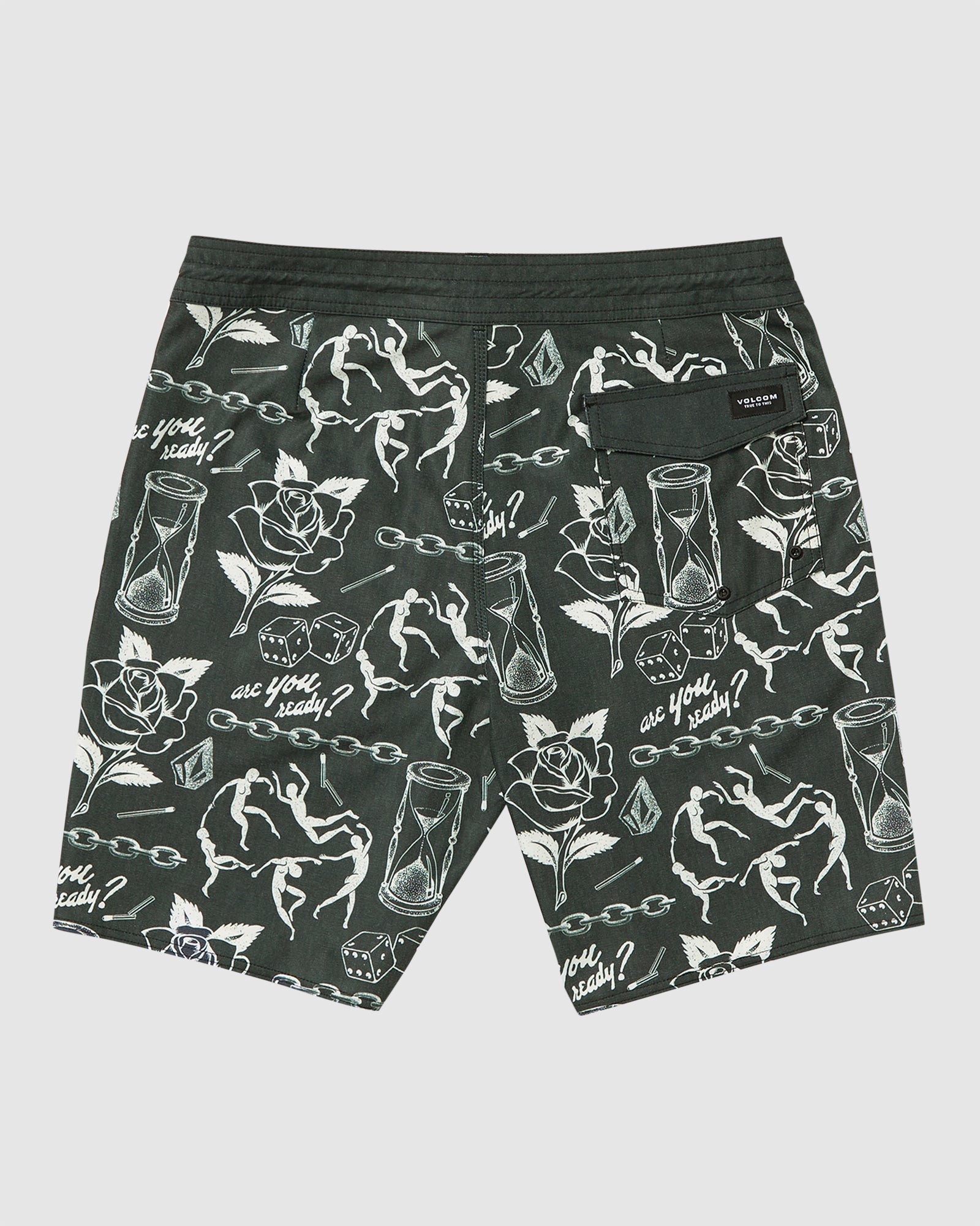 Men's Hemp-Fiber 4-Way Stretch Medley Stoney 19 Boardshorts