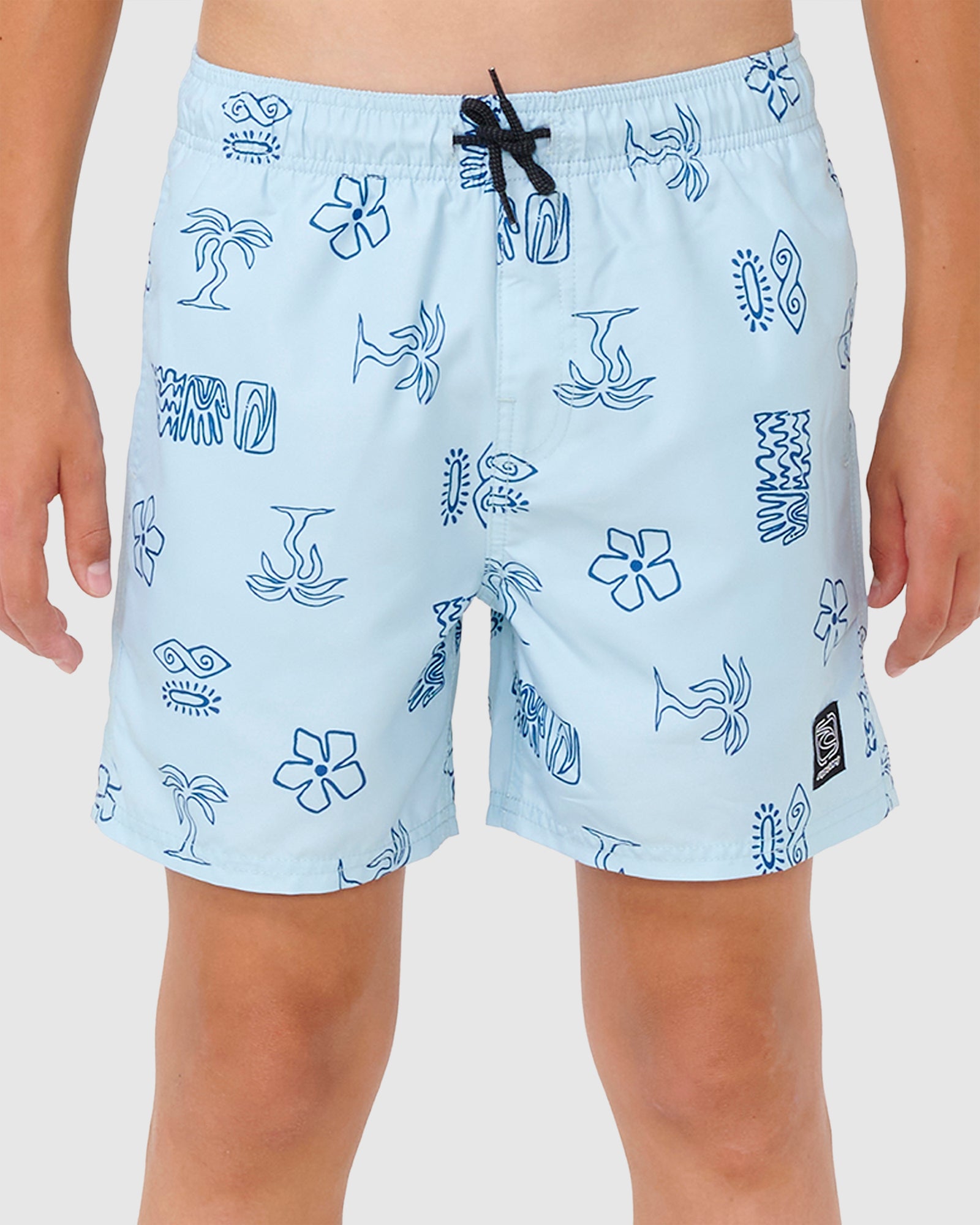 BOYS 8 - 16 EVOLUTION MOTIF HIGH - PERFORMANCE VOLLEYBOARD SHORTS