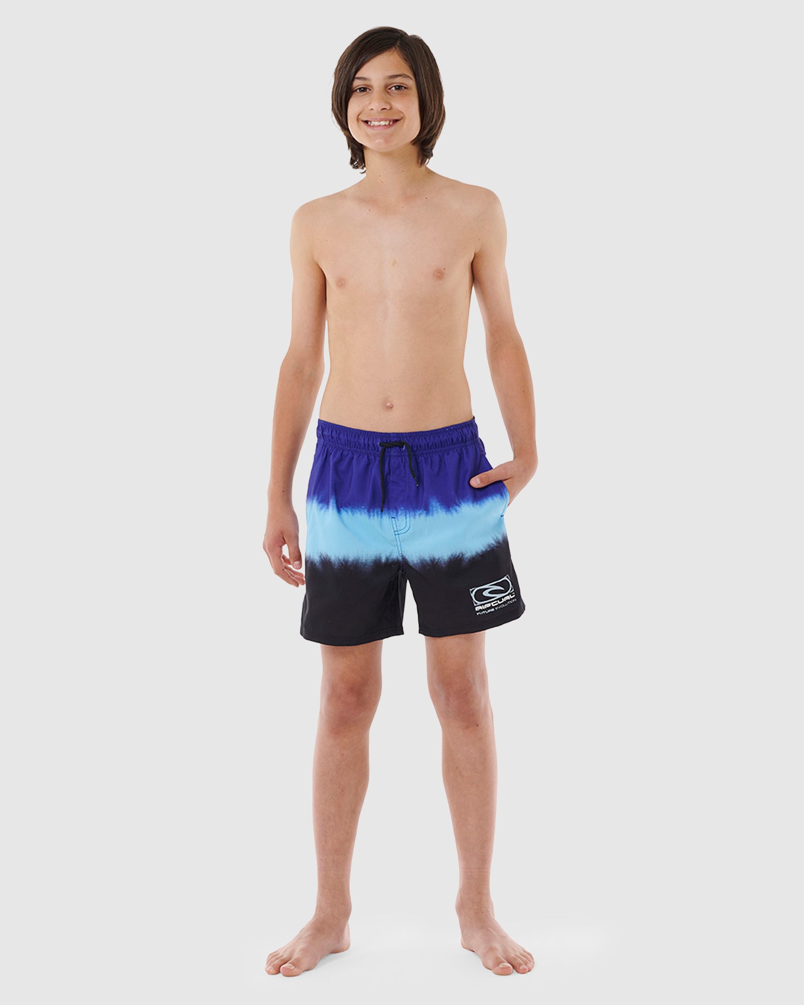 High - Performance Evolution Dip Volley Boardshorts for Boys Aged 8 to 16