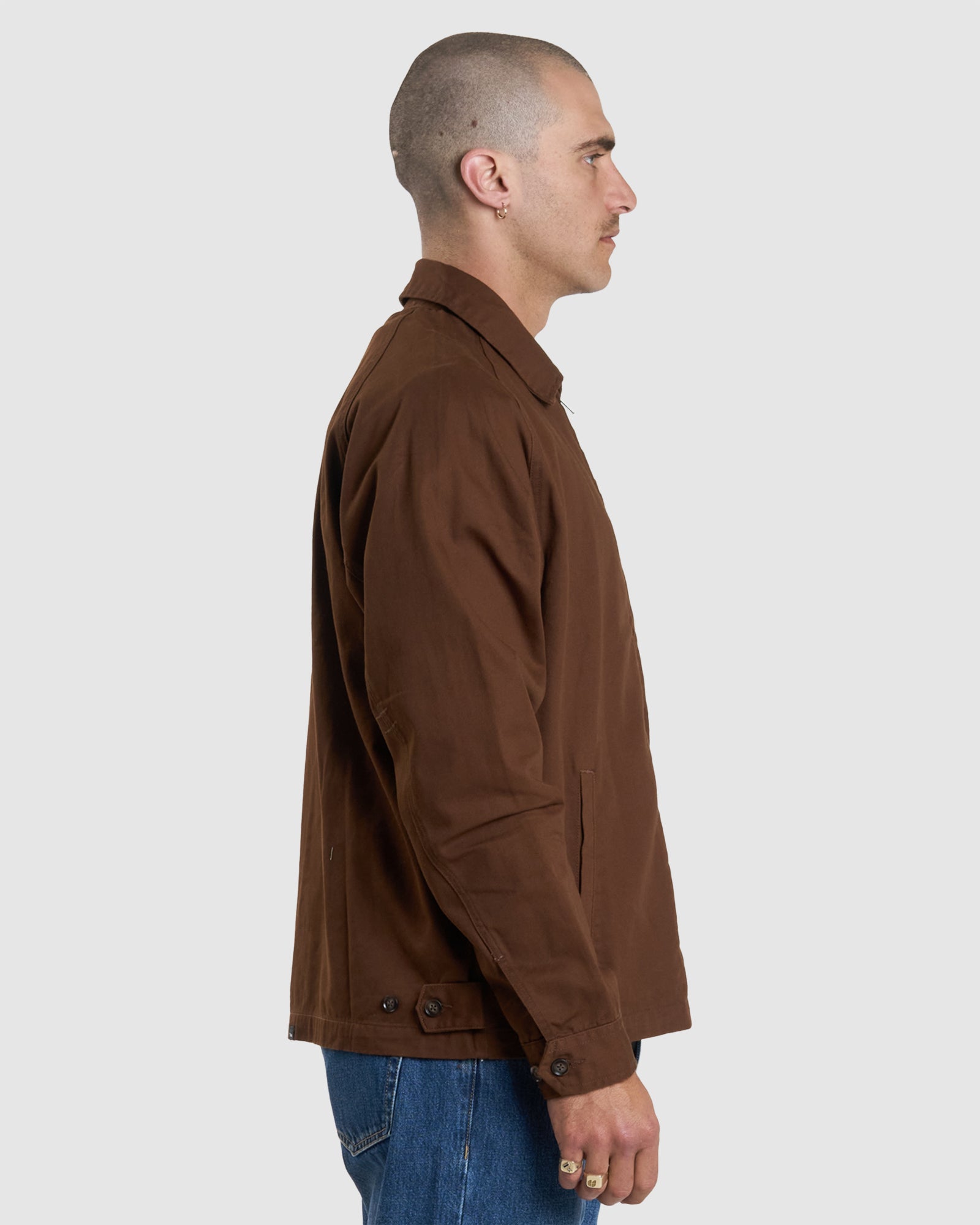 Men's Premium Chestnut Minimal Thrills Work Jacket for Versatile Use
