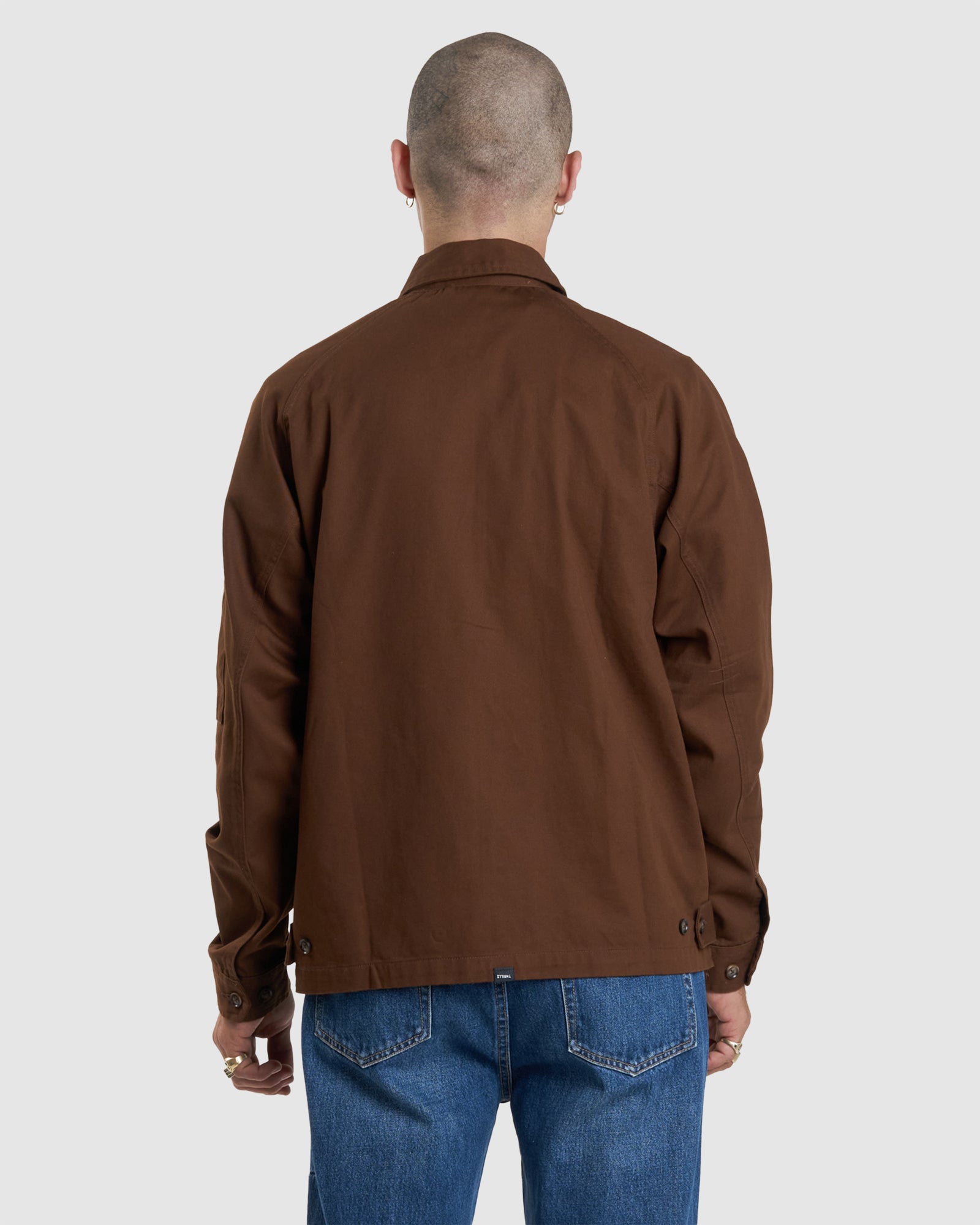 Men's Premium Chestnut Minimal Thrills Work Jacket for Versatile Use