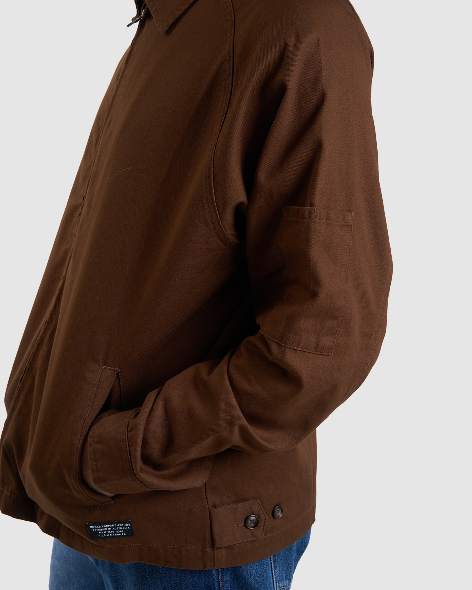 Men's Premium Chestnut Minimal Thrills Work Jacket for Versatile Use