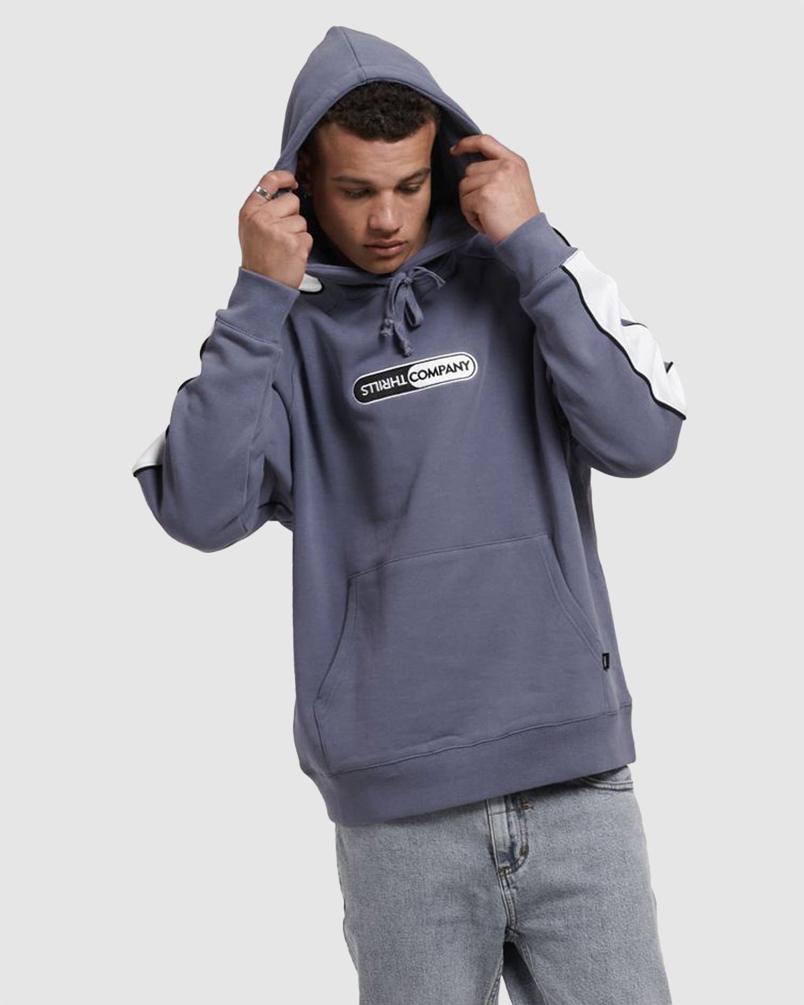 Men's Fashionable League Of Their Own Raglan Paneled Hooded Sweatshirt