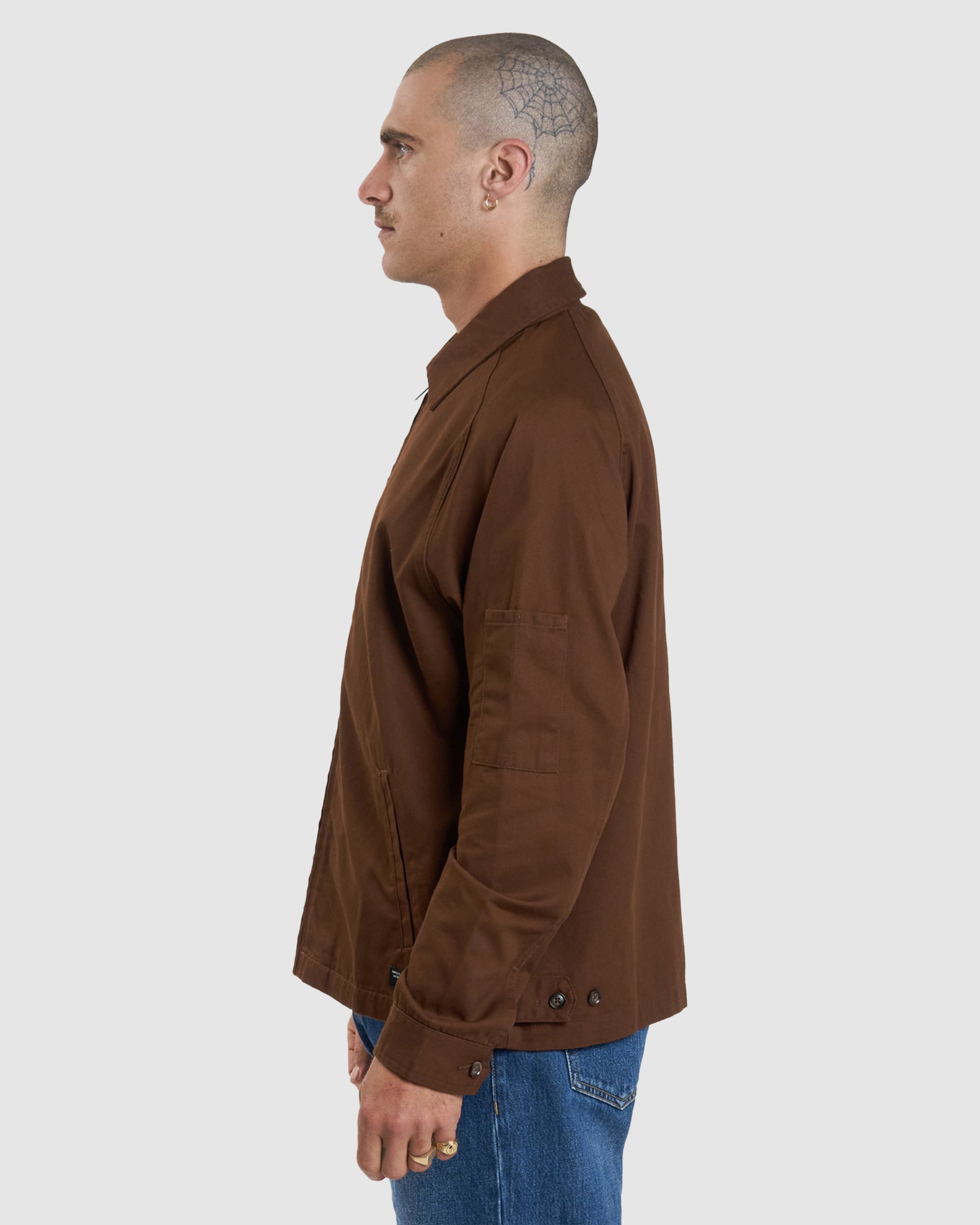 Men's Premium Chestnut Minimal Thrills Work Jacket for Versatile Use