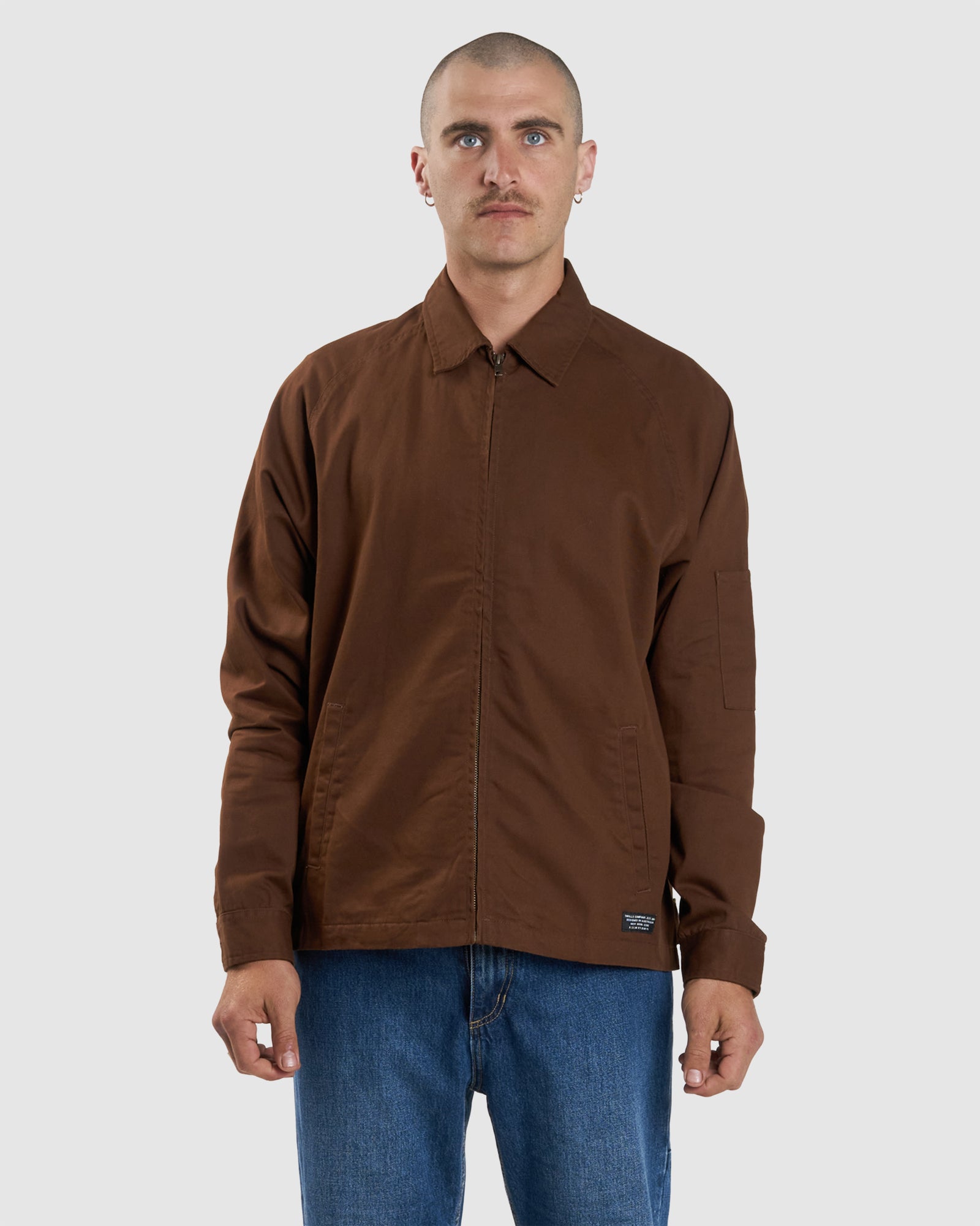 Men's Premium Chestnut Minimal Thrills Work Jacket for Versatile Use
