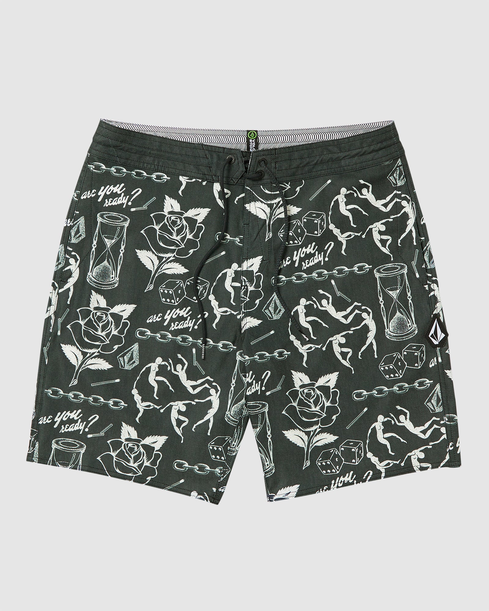 Men's Hemp-Fiber 4-Way Stretch Medley Stoney 19 Boardshorts