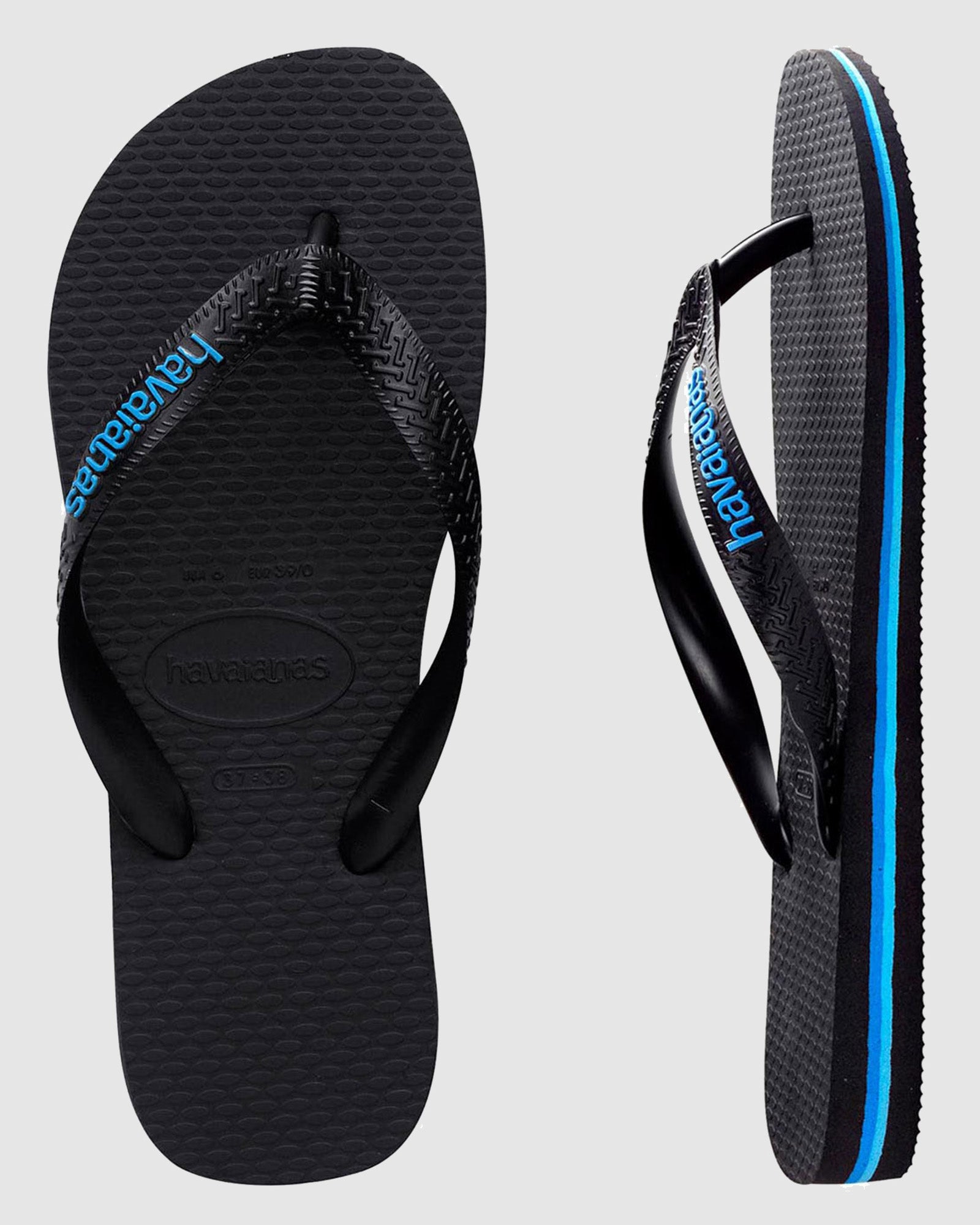 Men's Durable Rubber Thongs with Logo for Everyday Wear