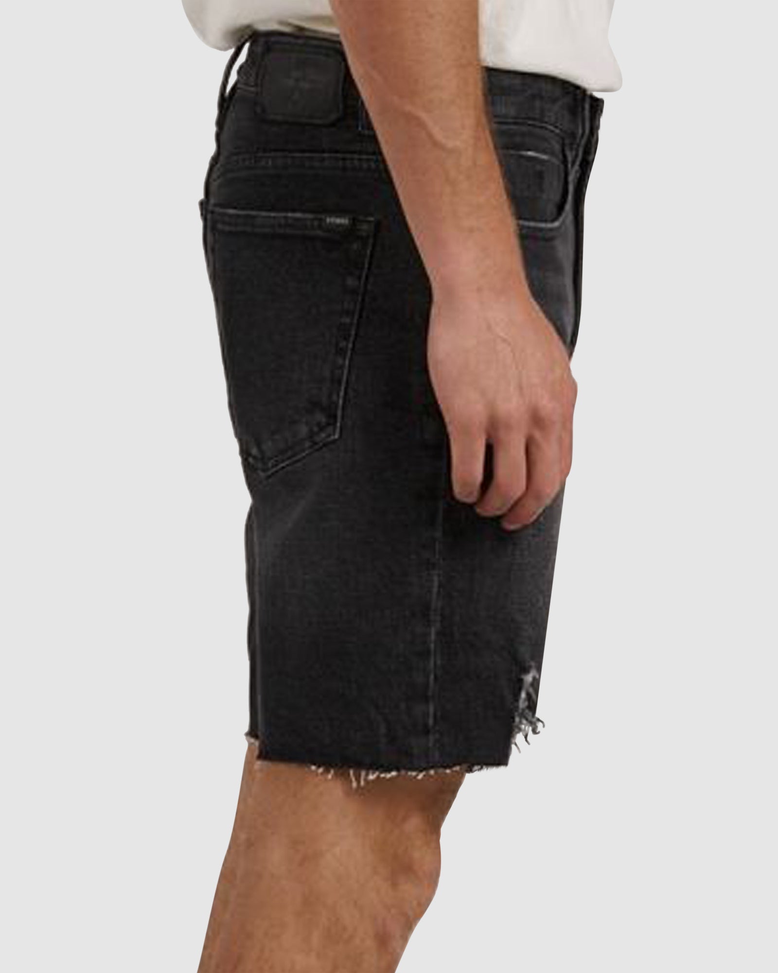 Men's Fashionable Destroyed Bones Stretch Denim Shorts for Versatile Styling